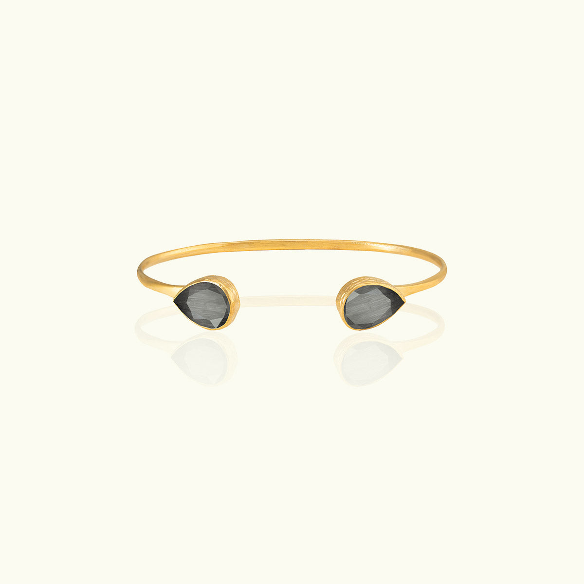 Outer Teardrop Stone Gold Flex Cuff