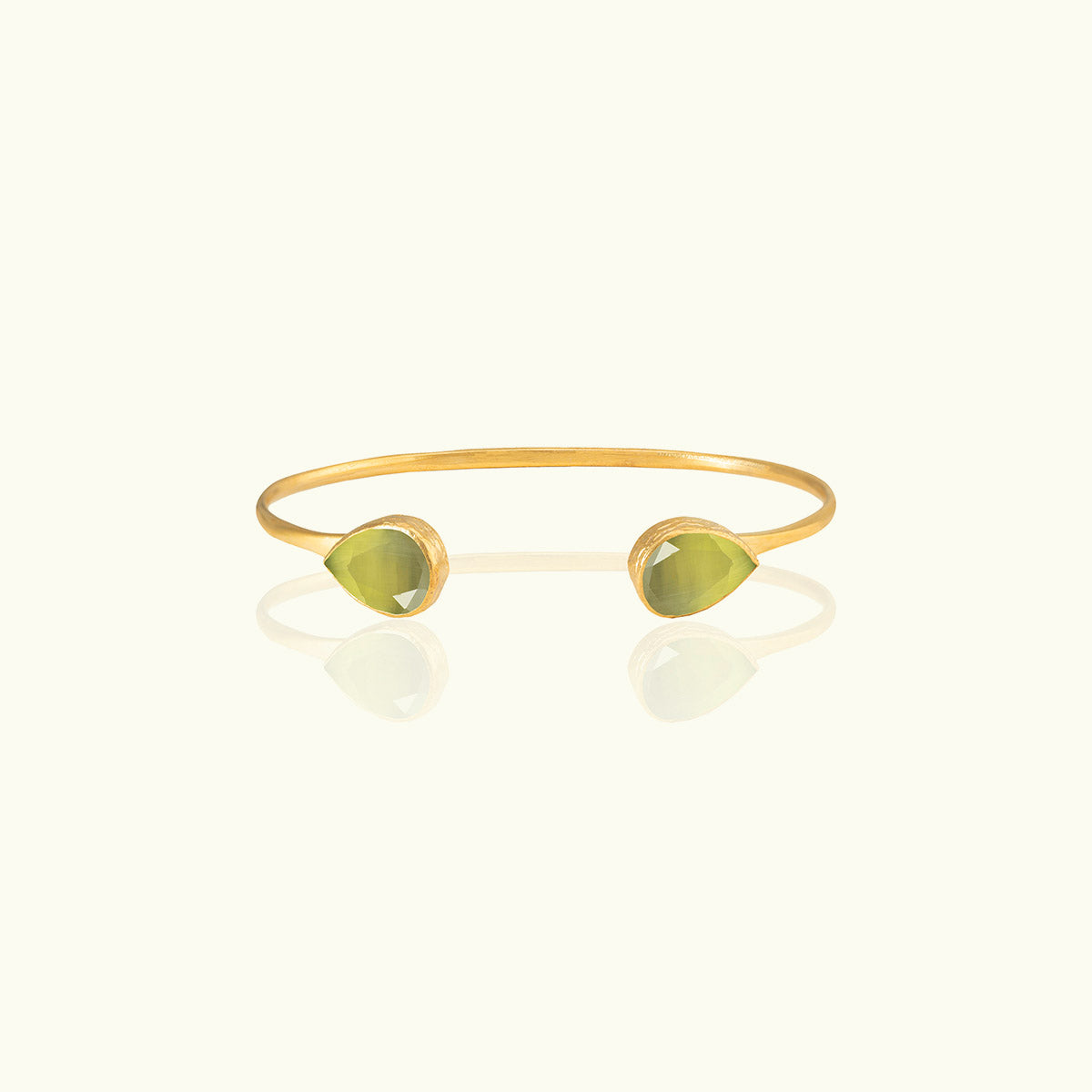 Outer Teardrop Stone Gold Flex Cuff