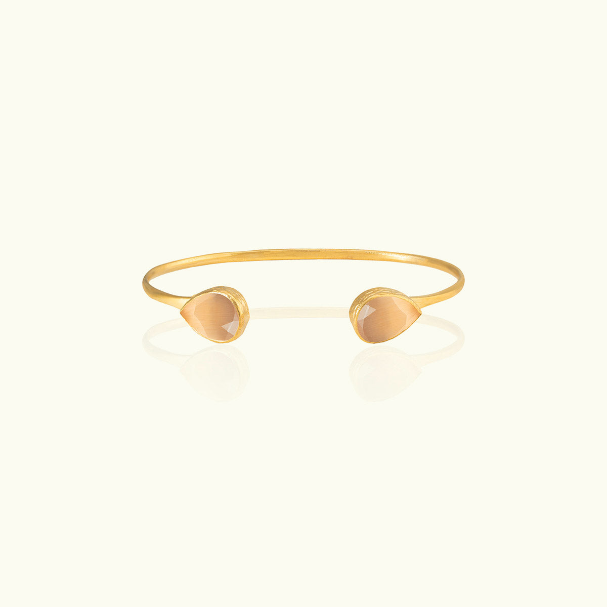 Outer Teardrop Stone Gold Flex Cuff