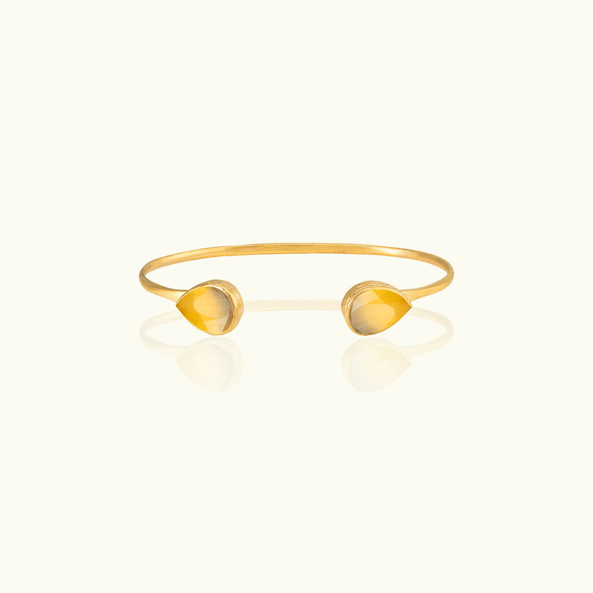 Outer Teardrop Stone Gold Flex Cuff