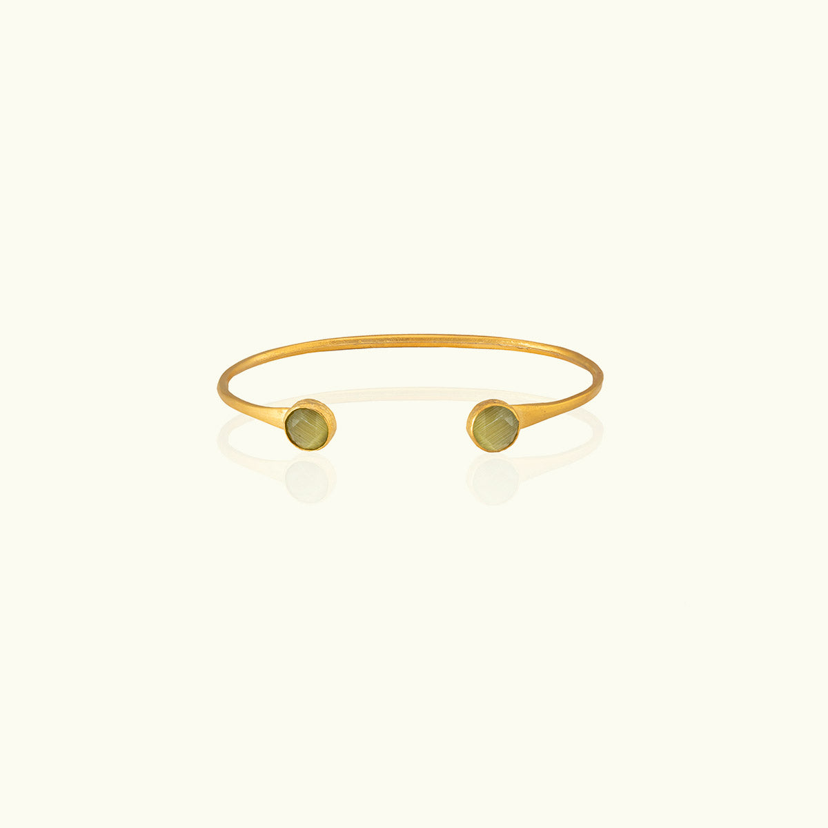 Circle Stone Gold Flex Cuff