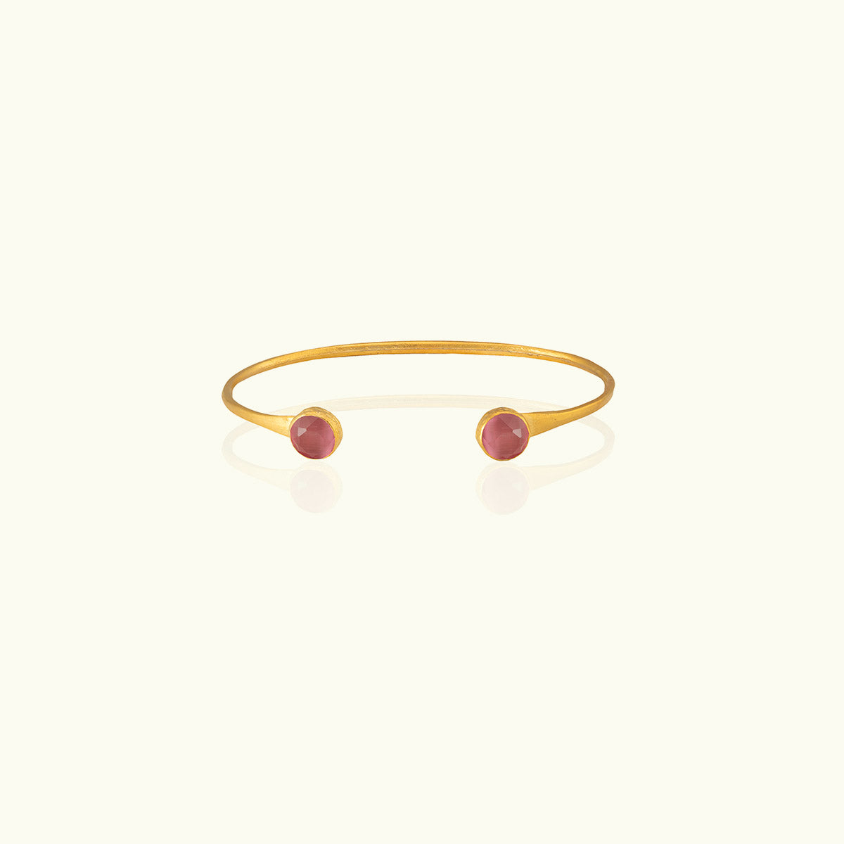 Circle Stone Gold Flex Cuff