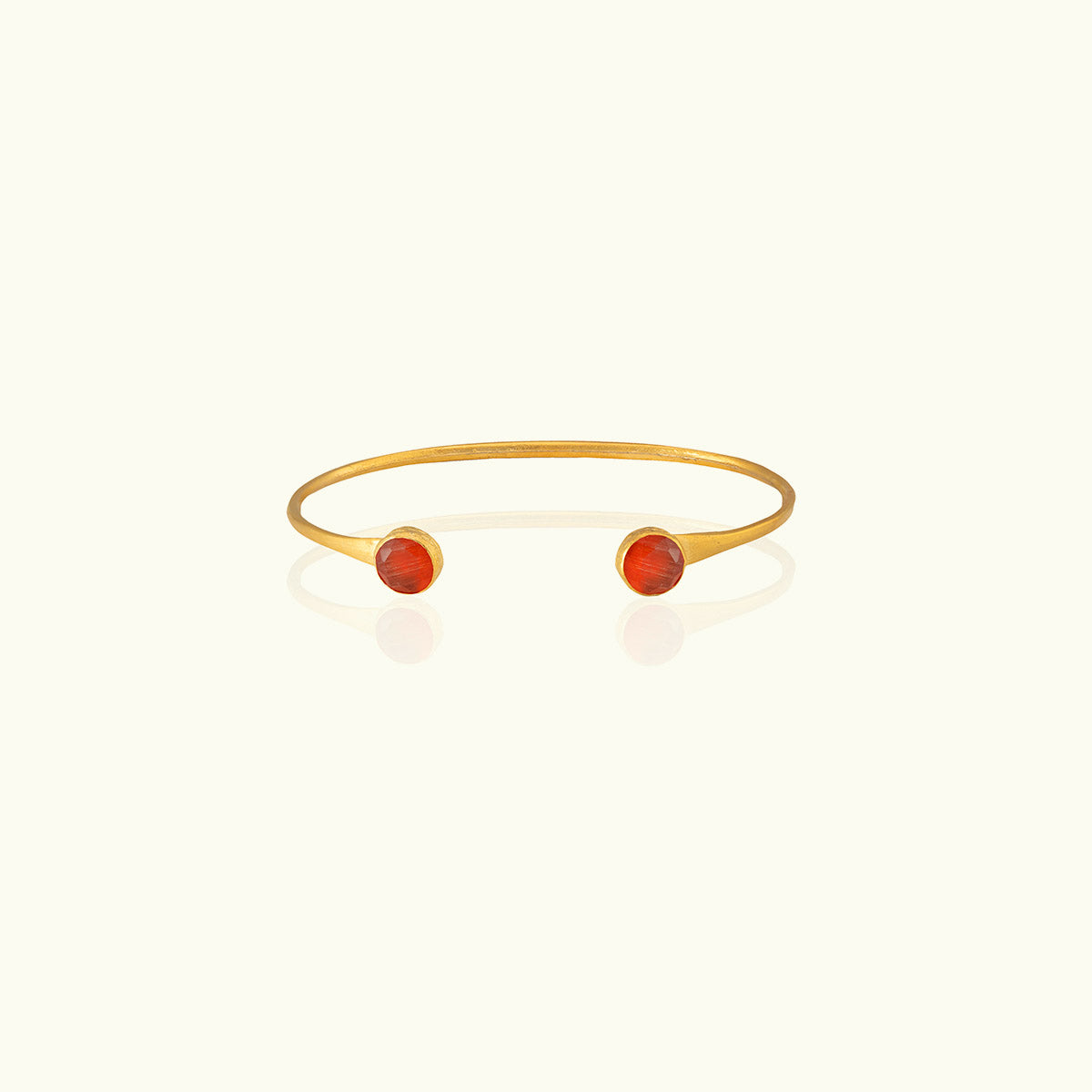 Circle Stone Gold Flex Cuff