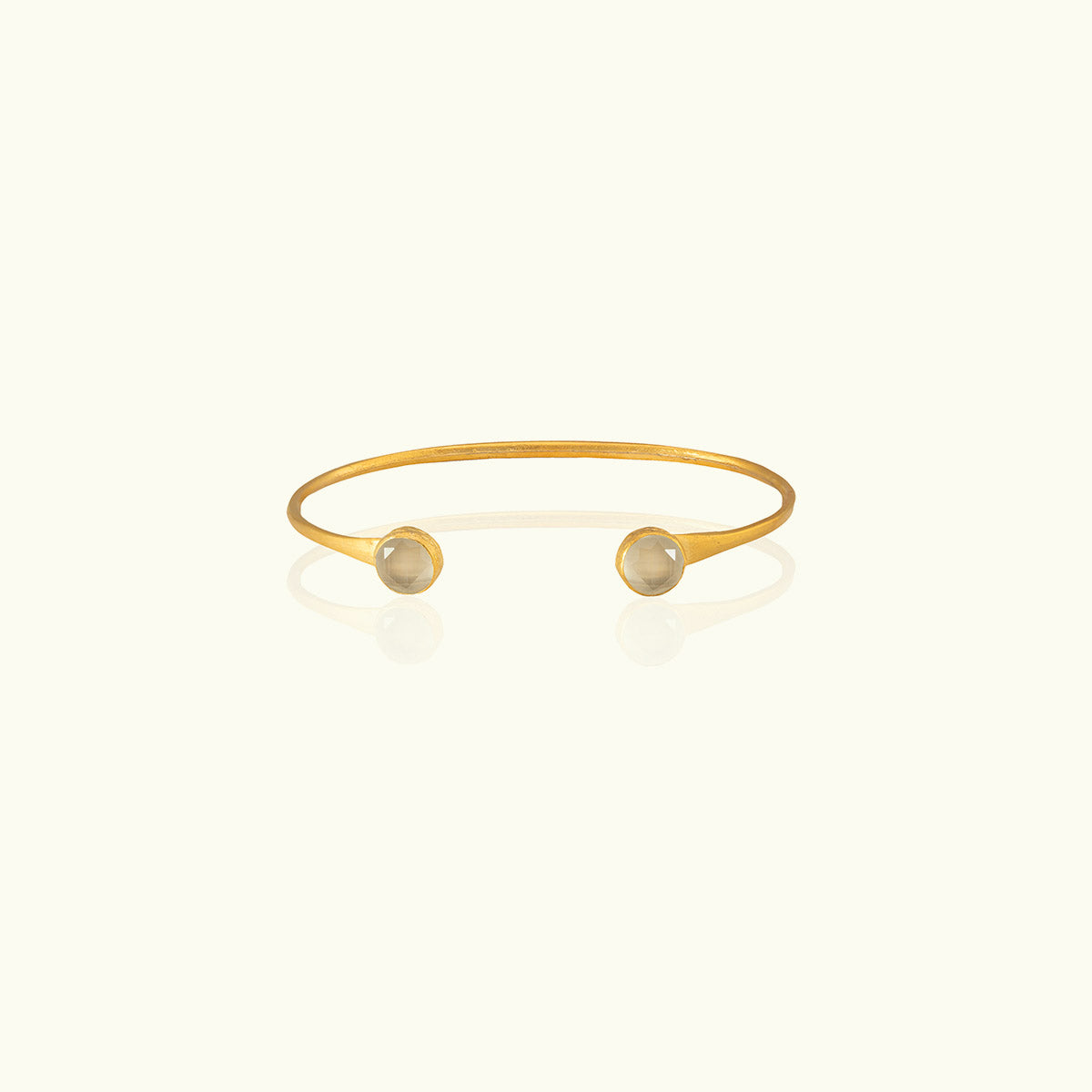 Circle Stone Gold Flex Cuff