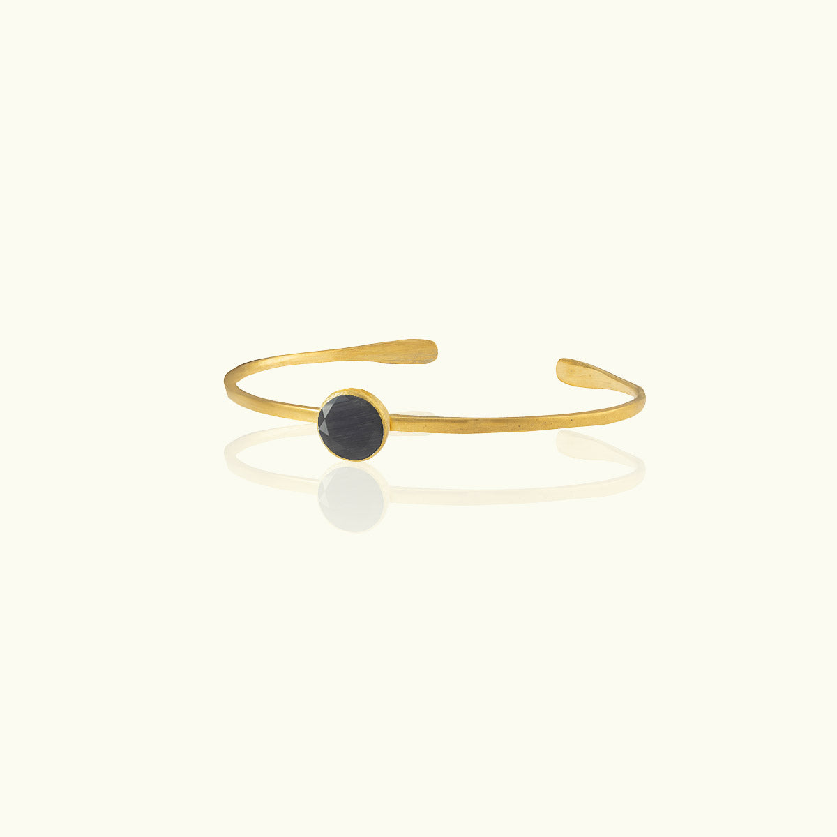 Small Circle Stone Gold Cuff