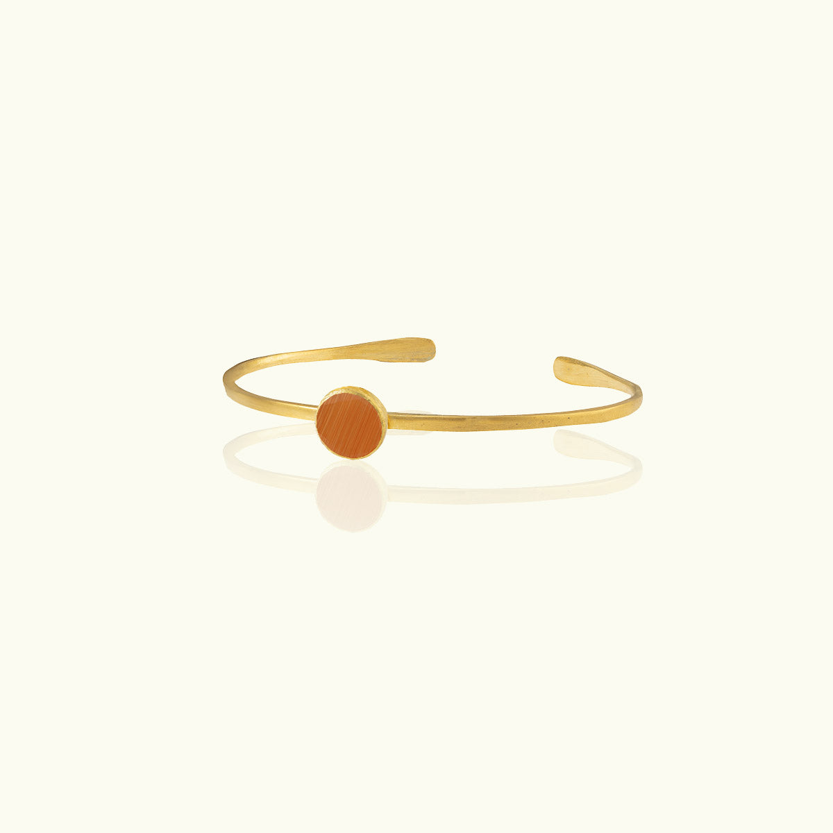 Small Circle Stone Gold Cuff