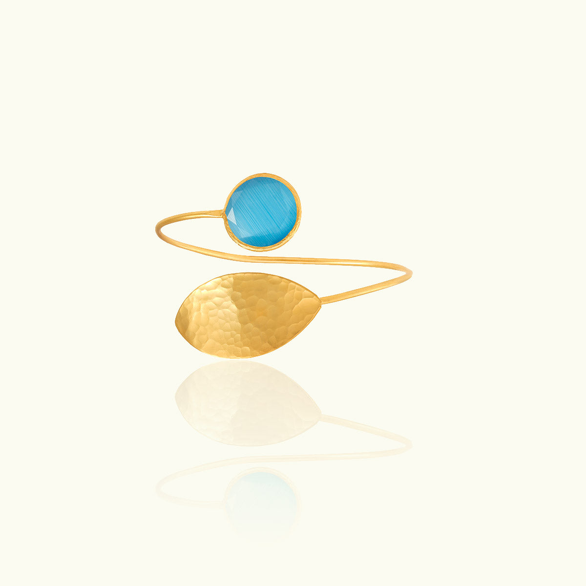 Leaf Stone Gold Cuff