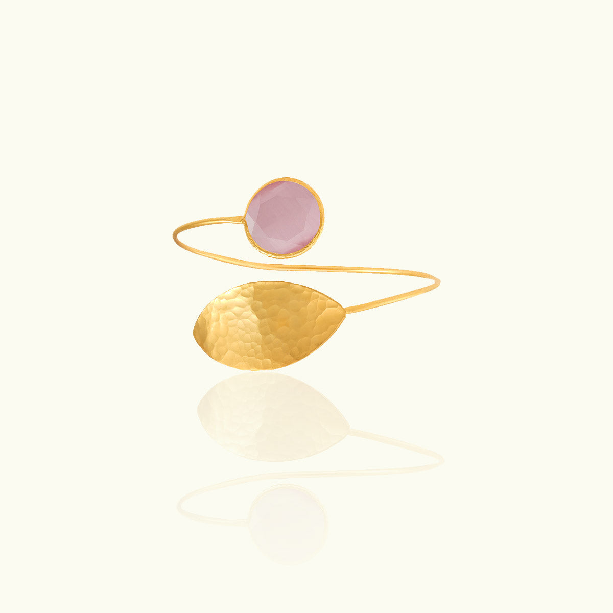 Leaf Stone Gold Cuff