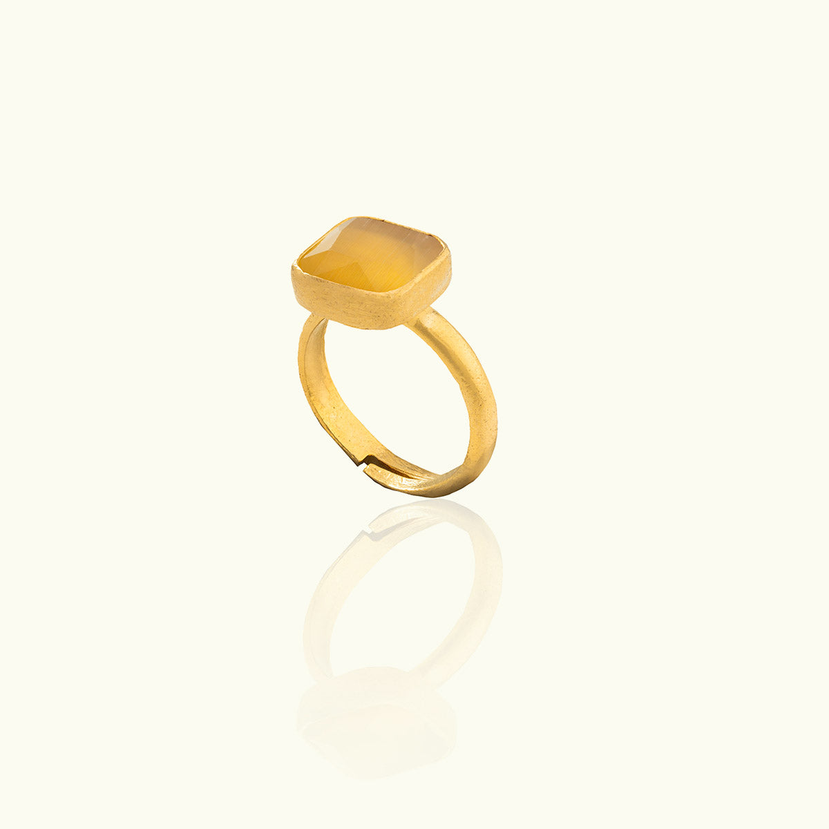 Single Square Gold Ring