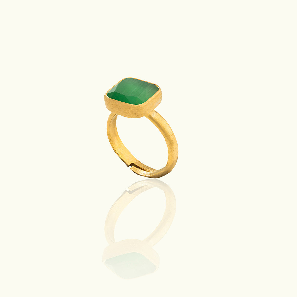 Single Square Gold Ring