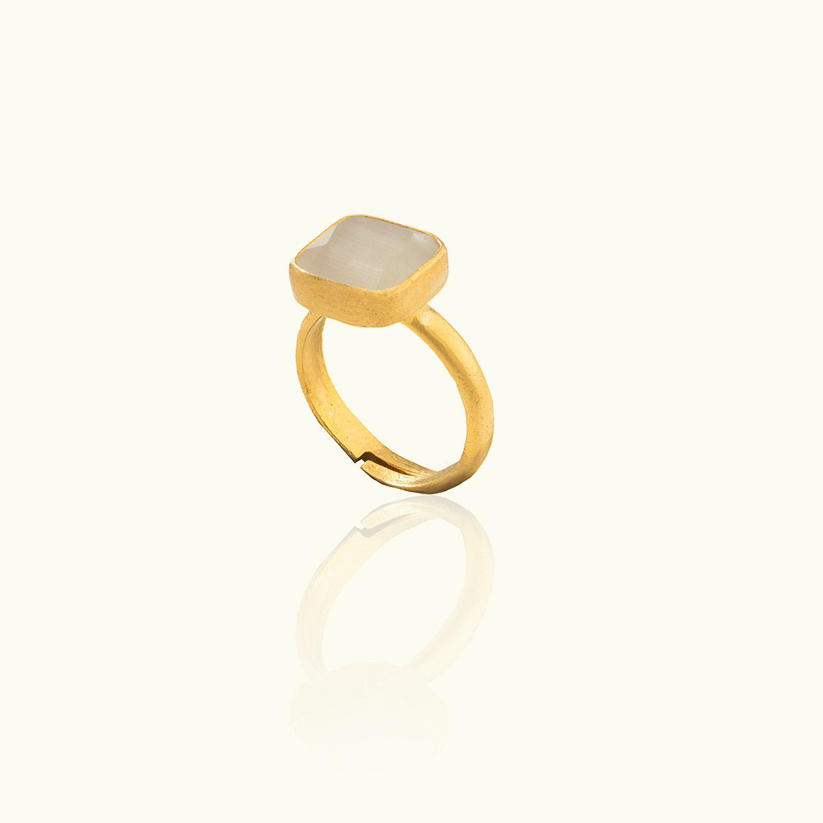 Single Square Gold Ring