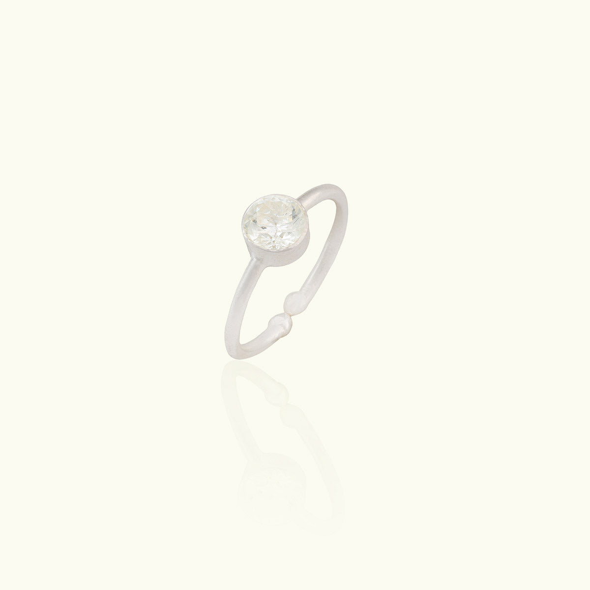 Single Circle Silver Ring