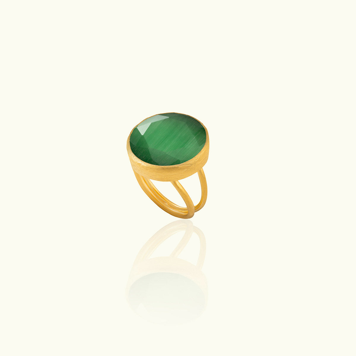 Large Single Stone Gold Ring