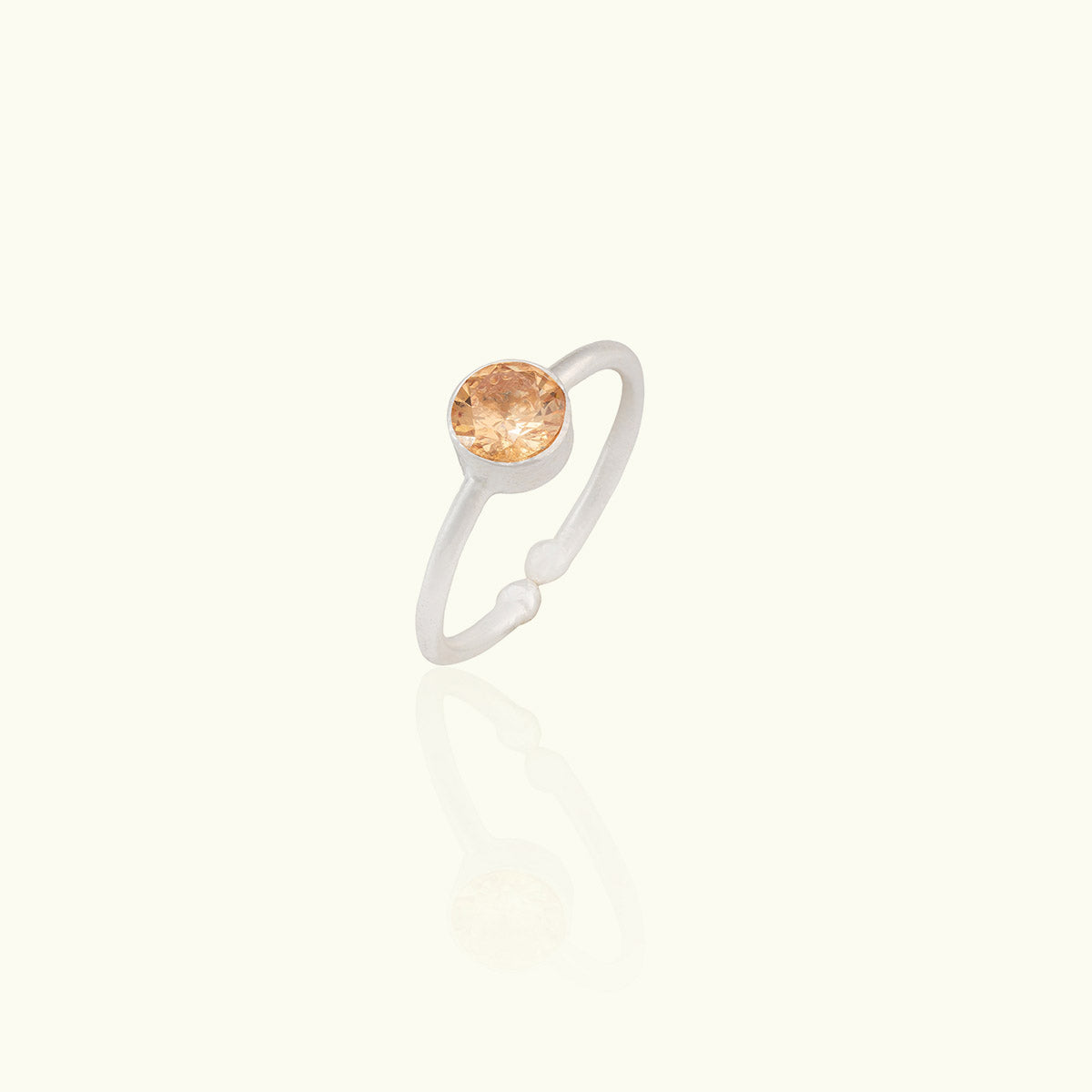 Single Circle Silver Ring